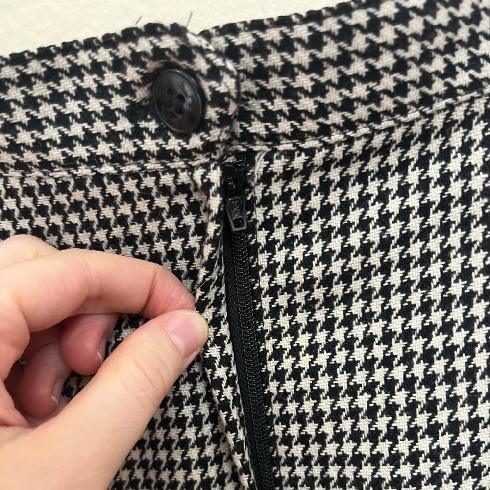 Vintage wool houndstooth pencil skirt - Picture 9 of 9
